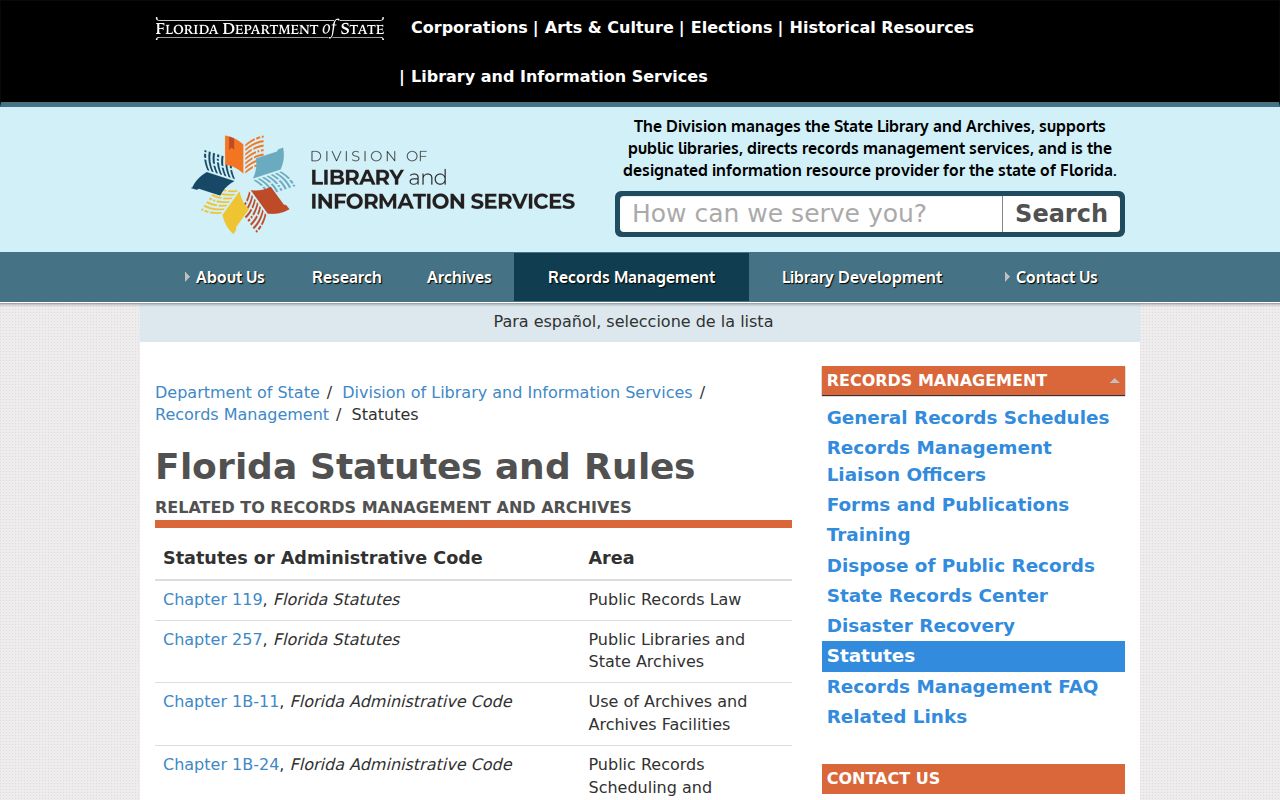 Aventura previous residents Florida records and archives statutes