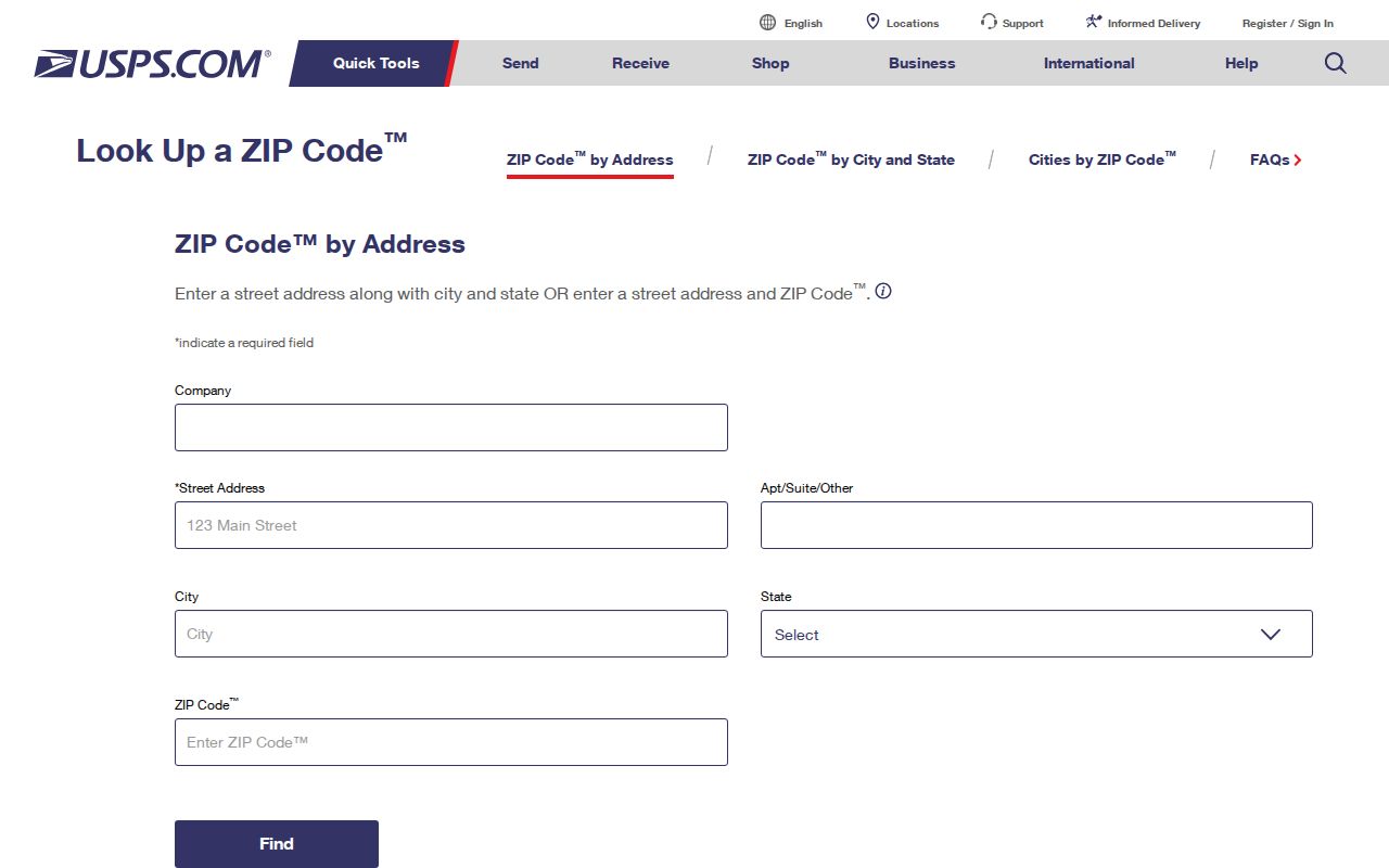 USPS address lookup used with the Aventura postal directory